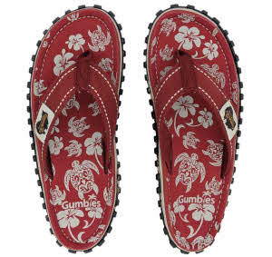 Gumbies Pacific Red Australia Strandschuhe flip-flop zehentrenner zehensandalen zehenslipper